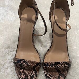 Women's Snakeskin Strappy Heels